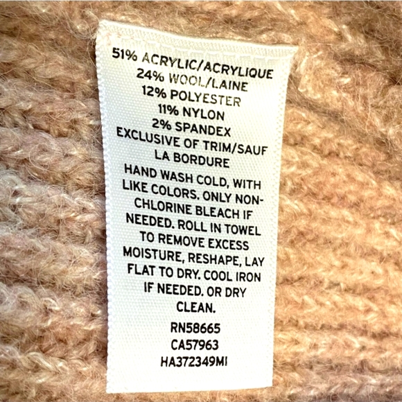 Halogen Blush Pink Long Ribbed Crew Neck Sweater Women Size M - Picture 4 of 5